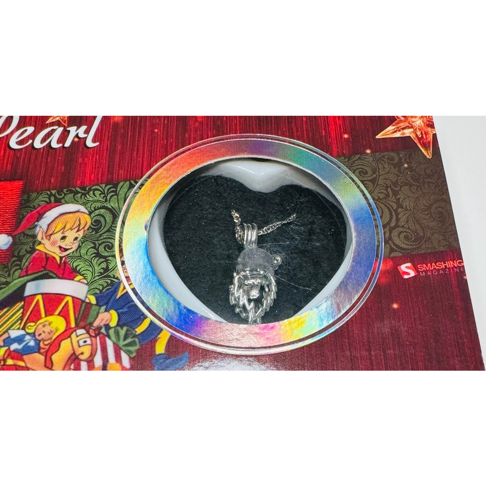 Love Pearl Necklace Gift Set with Real Pearl Oyster & Santa Pendant - Picture 4 of 4